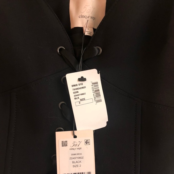 Cinq a sept Demia lace up corset midi dress sz 2 - Picture 3 of 5